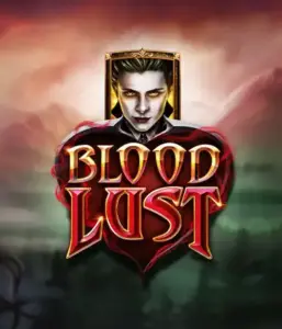 A dark and seductive view of the Blood Lust slot by ELK Studios, featuring gothic vampire symbols and a haunting castle backdrop. Highlighted in this image is the slot's eerie charm, complemented with its unique 5-reel and 99-payline structure, making it an enticing choice for those drawn to the vampire genre.